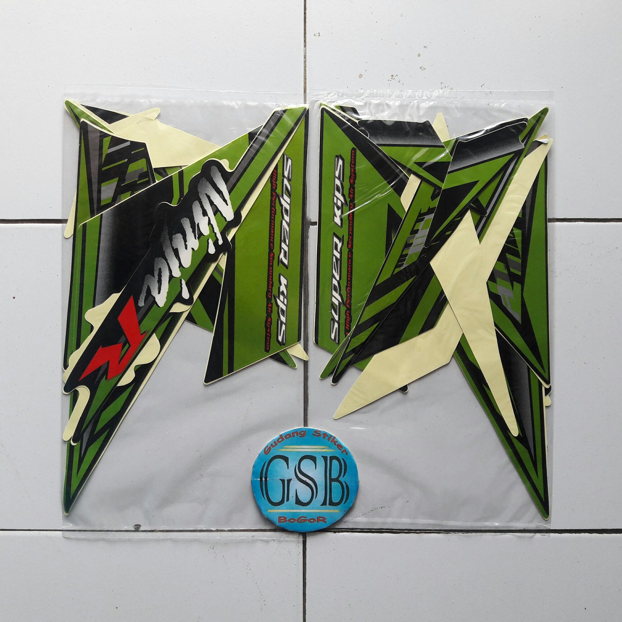 Detail Gambar Striping stiker motor kawasaki ninja r 2014 hijau Terbaru