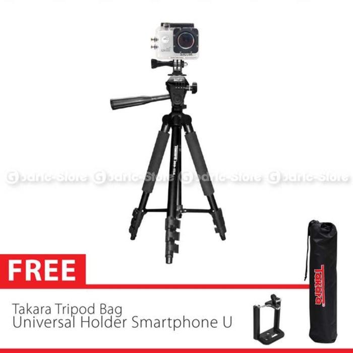 Takara Tripod Eco-173A With Pouch/Tas & Holder U Smartphone