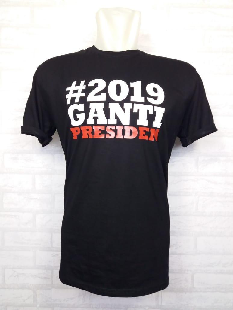 #2019 GANTI PRESIDEN M L XL Kaos Distro Fashion T-Shirt Baju Pakaian Katun Combed 30s 2019 Ganti Presiden Kekinian Atasan Pria Star Wars