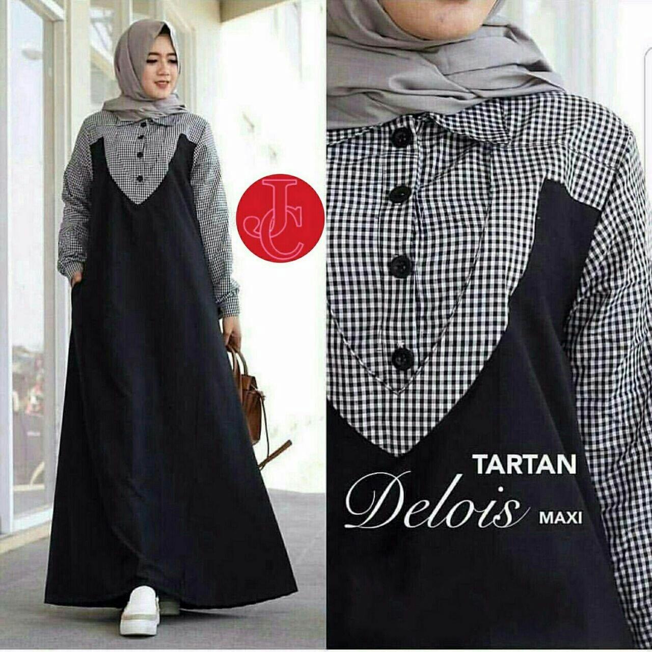 J&C Tartan Delois Maxi / Long Dress Muslim / Gamis Muslim / Dress Maxi / Jumbo Dress / Maxi Jumbo / Maxi Muslim / Maxi Dress / Busana Muslim / Baju Muslim / Setelan Muslim / Hijab Fashion / Hijab Style