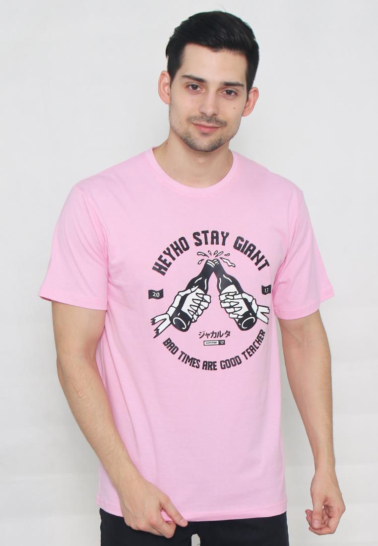 T-Sirt Kaos Pria Heyho Pnk Cheers