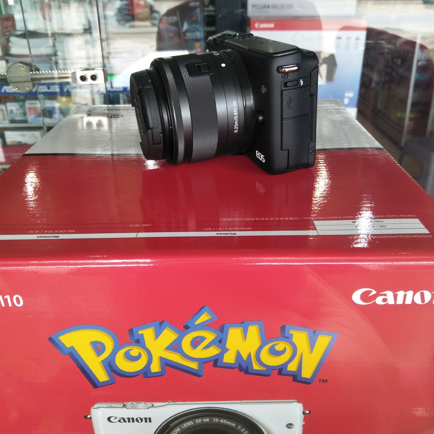 Kamera Mirorless Canon EOS M10 Black Pockemon Edition EF-M15-45 IS STM Kit