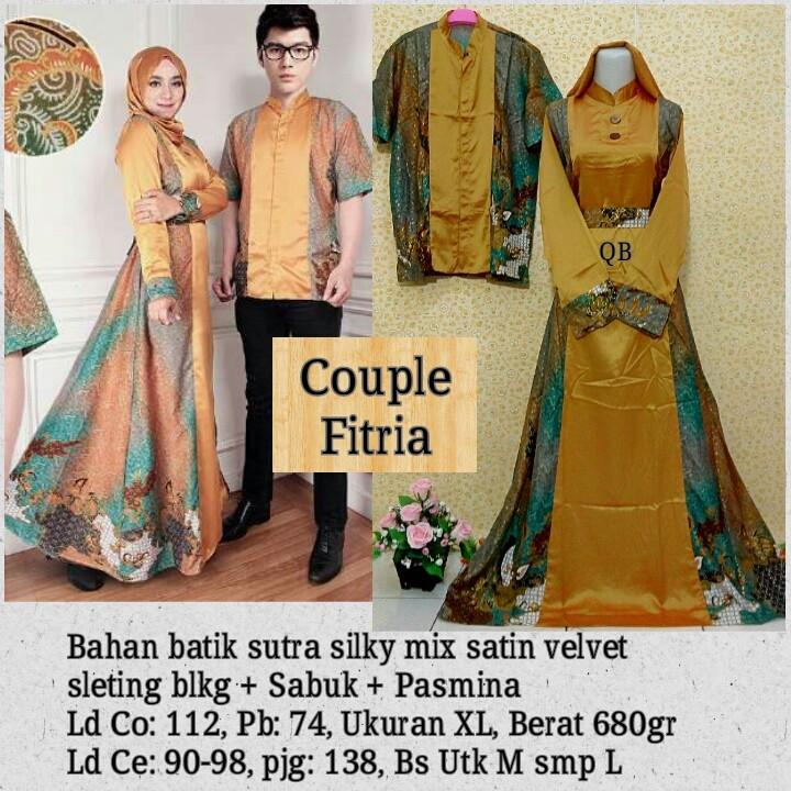 Sarimbit Fitria Gold Couple Batik Sarimbit Keluarga Batik Sarimbit