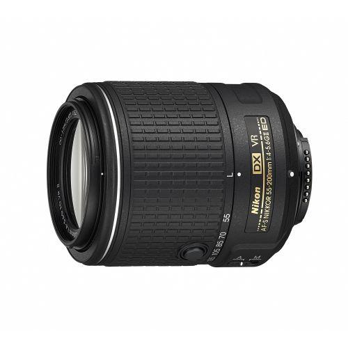 Nikon Zoom Potret Jarak Jauh Lensa AF-S DX NIKKOR 55-200 Mm F/4-5.6G ED VR II Nikon format DX AFSDXVR55-200G2