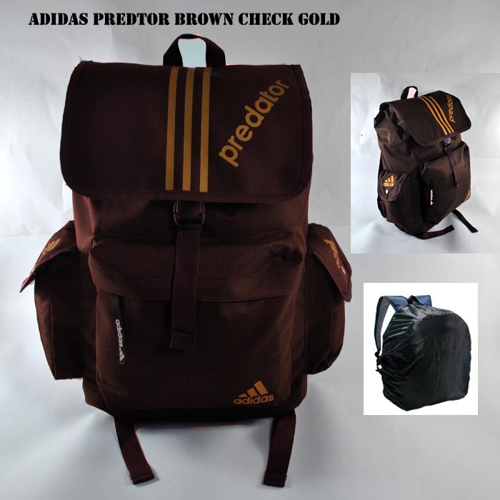 Tas Ransel Sekolah Kuliah Adidas Predator (coklat) Model Terbaru Grosir Murah