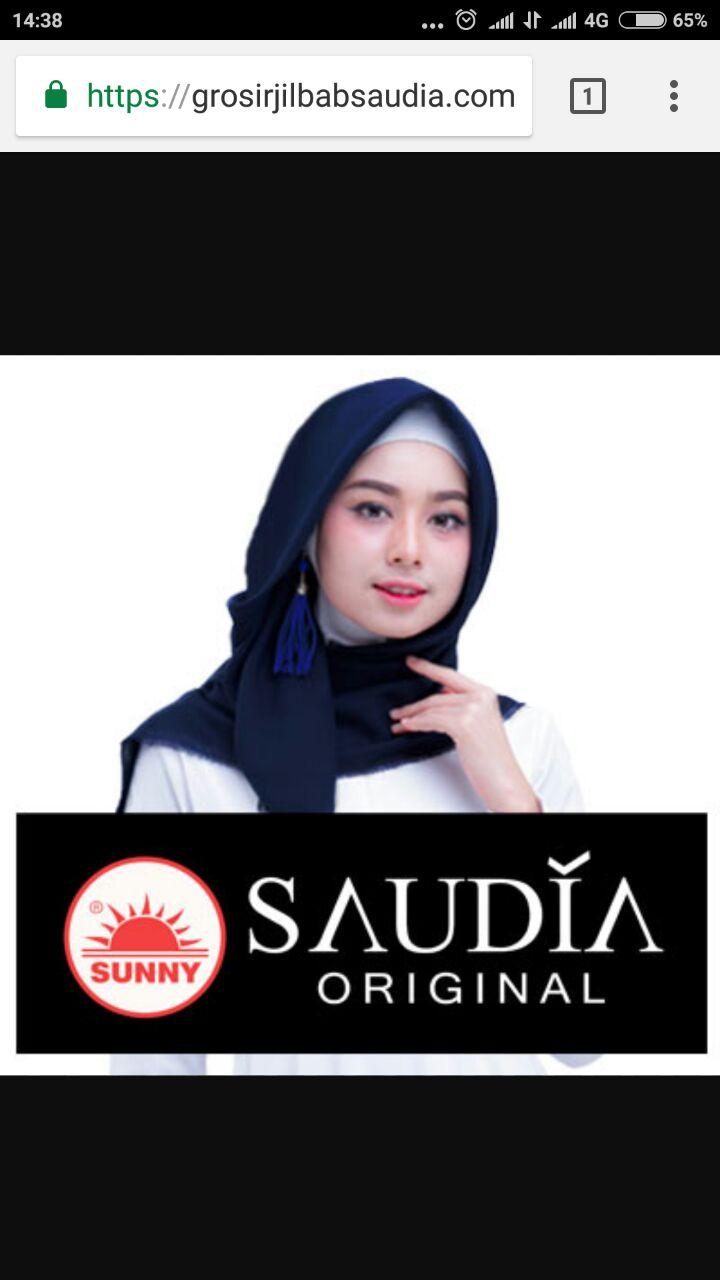 Hijab Segi Empat Saudia By Sunny Original Motif Polos ( BUKAN YANG KW )