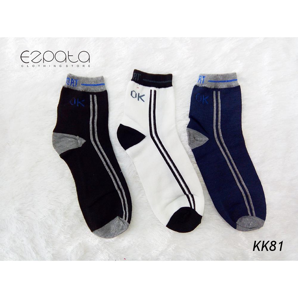 Ezpata Kaos Kaki - 3 Psg Panjang Pria Kantor Kerja Termurah Grosir Hidden Socks Bawah Mata Kaki Invisible Socks - Random