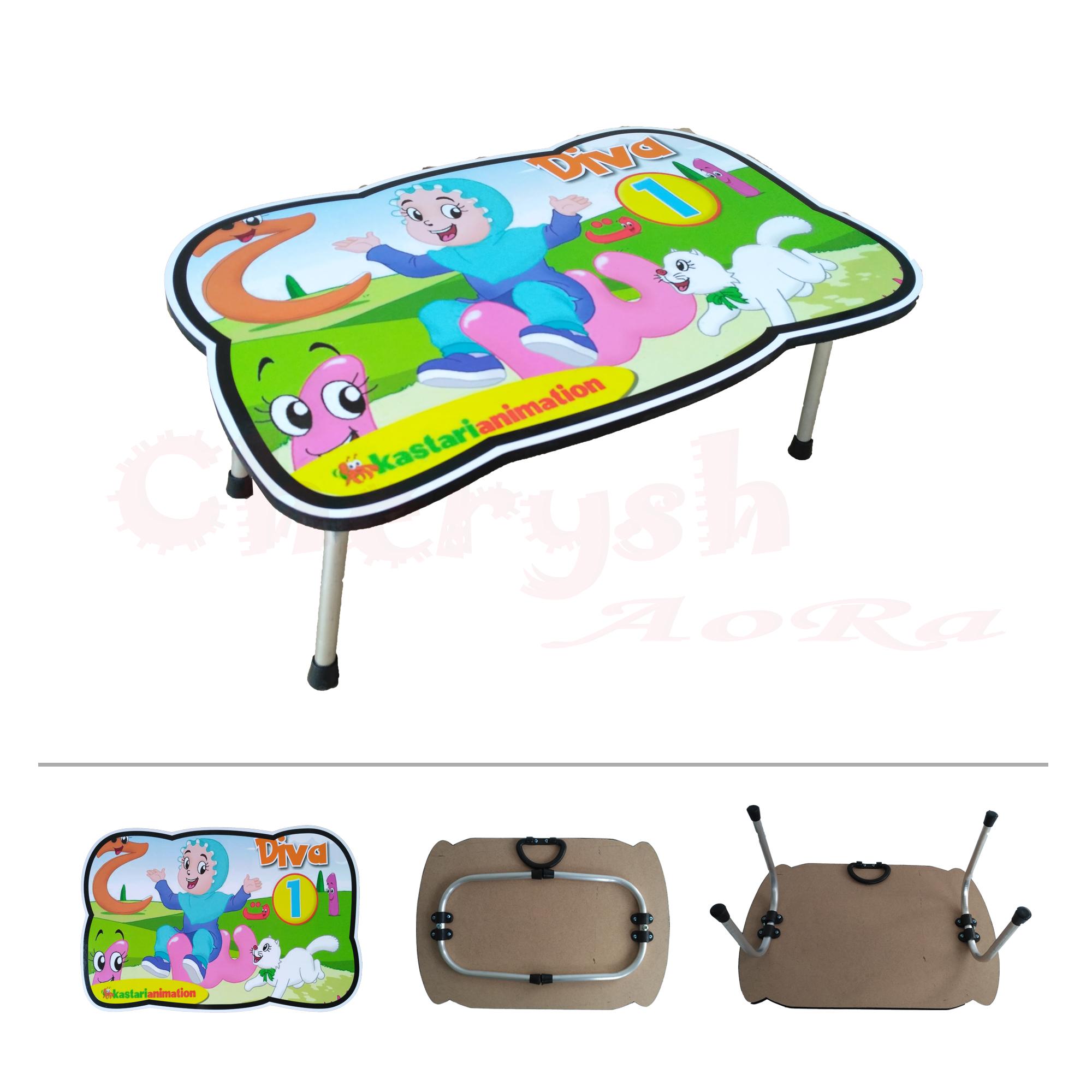 meja belajar anak / meja menggambar / meja mewarnai / meja laptop / meja lipat karakter muslim - diva