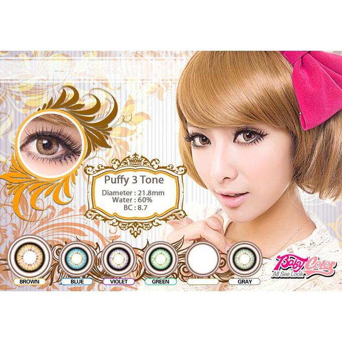 Softlens Baby Color Puffy 3 Tones Brown (Coklat) Murah