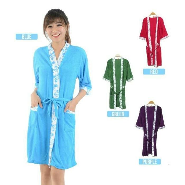 Handuk Mandi Model Piyama All Size (Ukuran Jumbo) Atau Kimono Handuk Untuk Wanita - Multifungsi