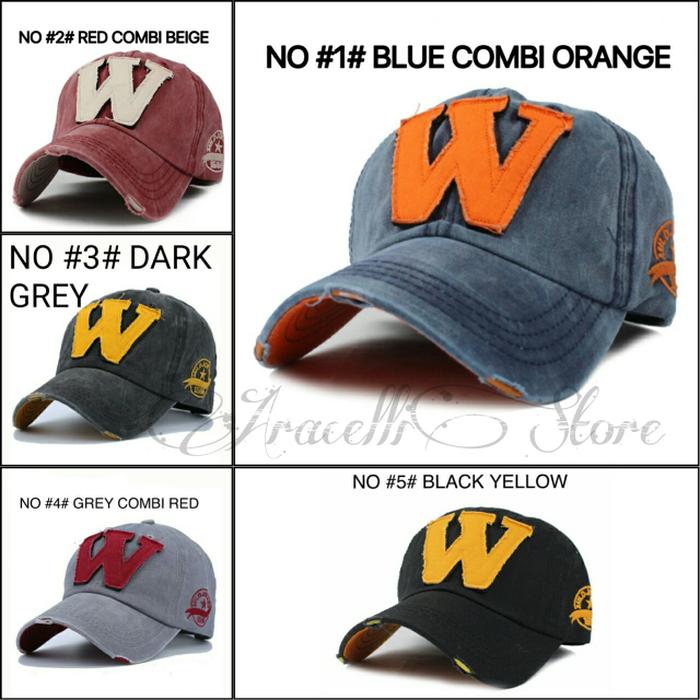Topi Import Logo W / Jual Topi Import Fashion Murah / Topi Cewek Cowok Terlaris di Lazada