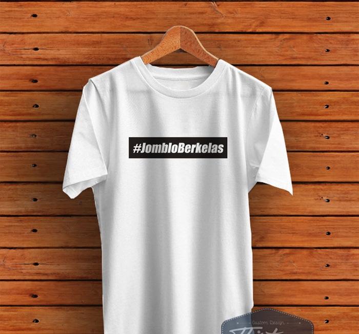 T-Shirt Premium. Kaos Distro Kata Unik # Jomblo Berkelas