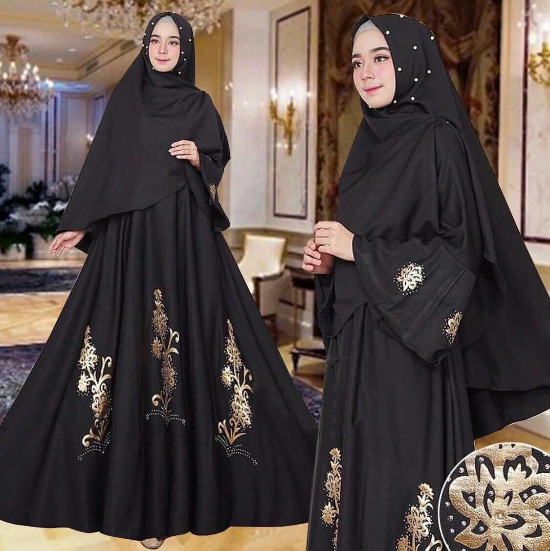 Jakarta Couple - Syari Mutiara Jully / Maxi Mutiara /Baju Gamis Muslim/ Gamis Mutiara / Gamis Murah / Atasan Muslim Wanita / Pakaian Baju Muslim