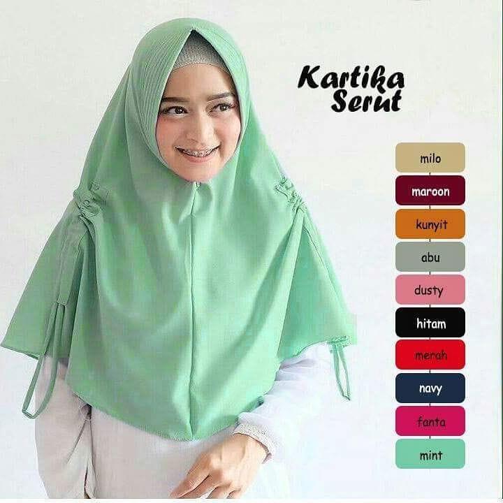 SOCIALITE Kerudung hijab jilbab simple instan pet antem serut pundak kanan kiri SOCIALITE Kerudung hijab jilbab simple instan pet antem serut pundak kanan kiri