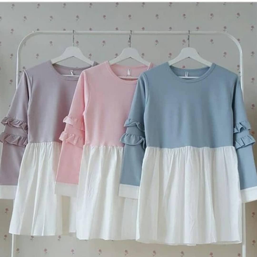 Baju Original SF PRASINTA Blouse Atasan Blus Modern Baju Tunik Termurah Modern Panjang Hijab Fashion Perempuan Casual Pakaian Wanita Terbaru Tahun 2018