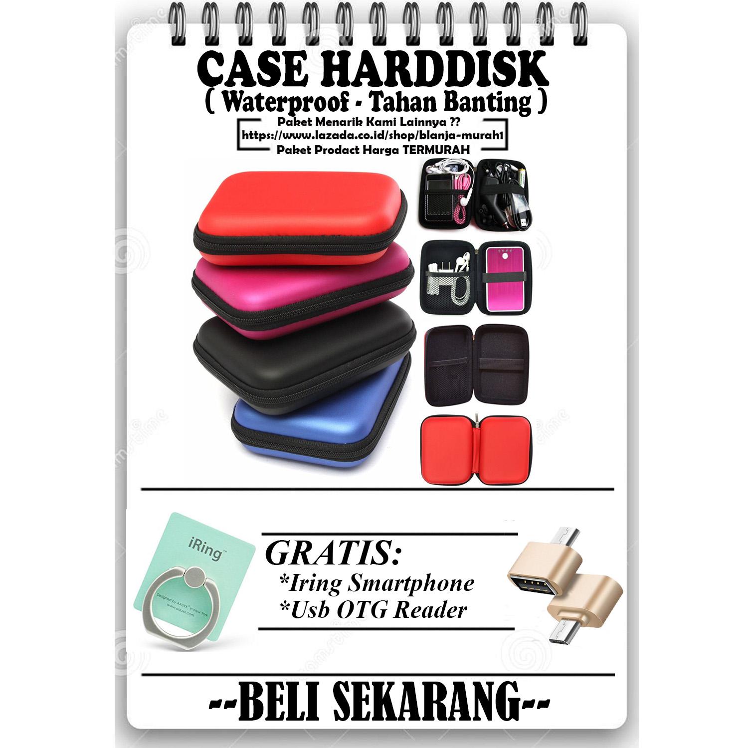 Promo Sale Sofcase Harddisk Hard Case Shockproof Tas Hardisk / Powerbank Tahan Banting for External HDD 2.5 inch Pouch Bag - GRATIS Usb OTG Reader Android & Iring Stand Hp / Tablet