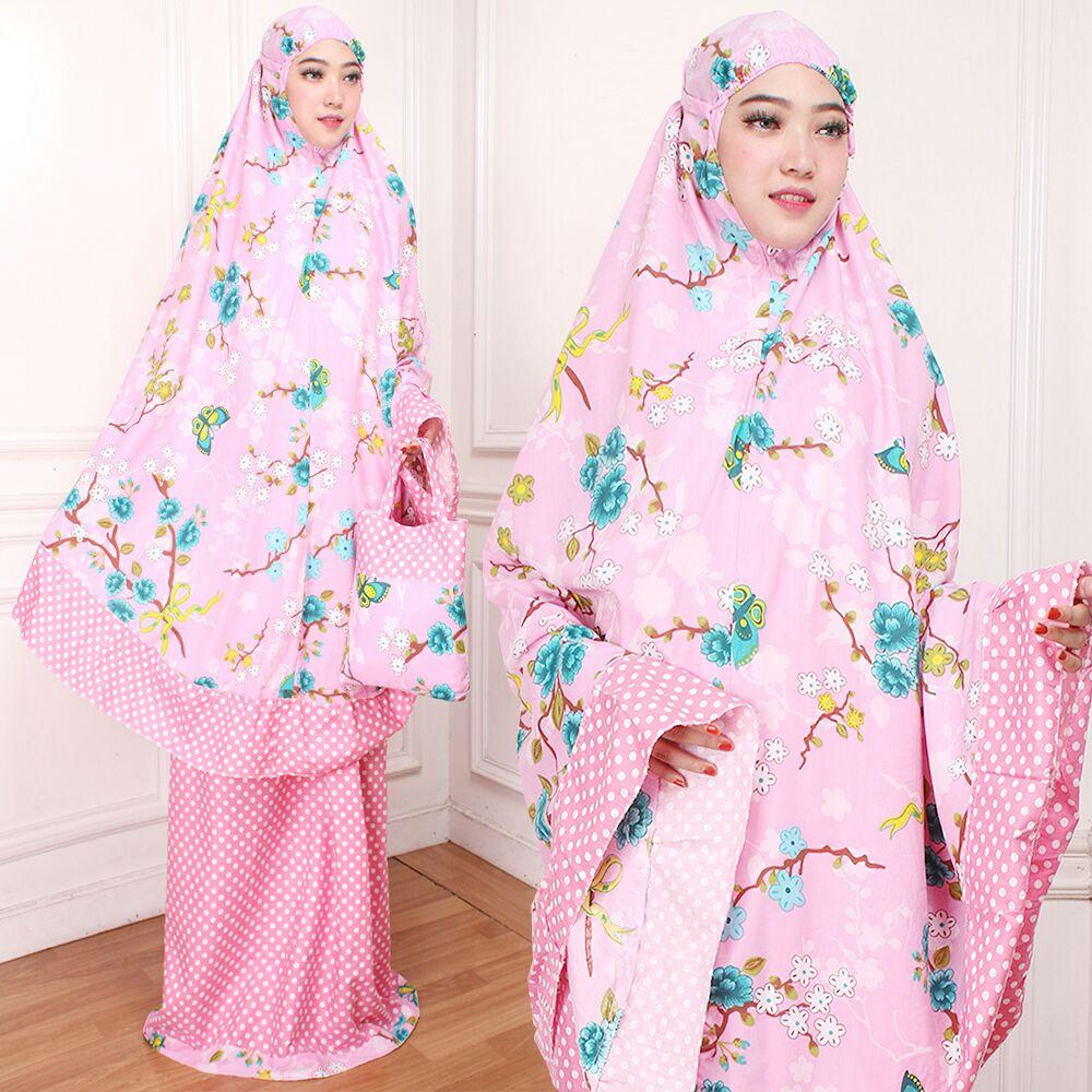 mukena dewasa katun jepang mukena trendy fashion bunga