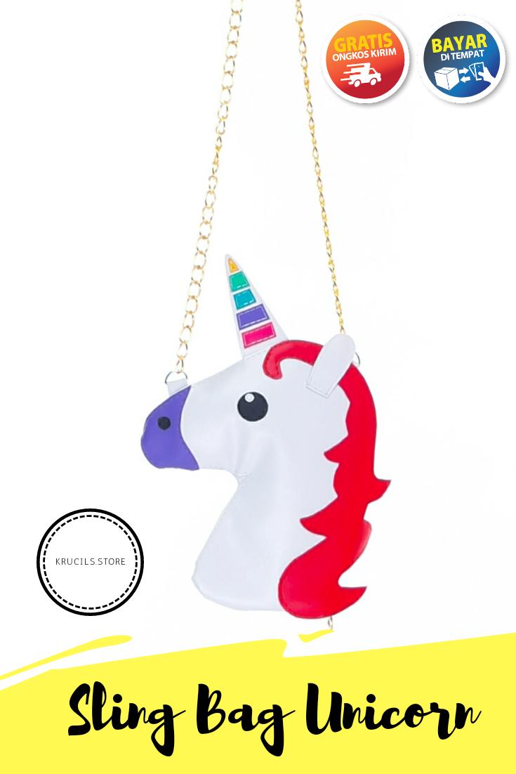 krucils.store Tas Selempang / Sling Bag / Pouch Unicorn