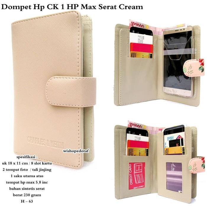dompet kw hp alexia ck kulit serat android 5,8 inc cream - p4ezOz
