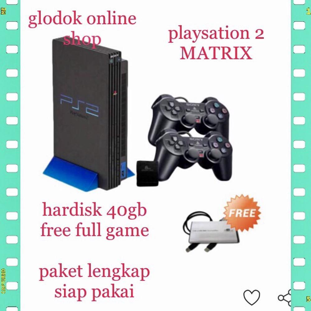 Playstation2. ps2 fat hardisk MAXTRIX 40gb ekternal paket lengkap