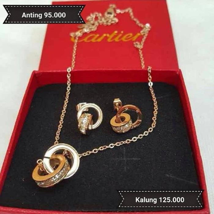 Kalung - Cartier Ring Gold Necklace