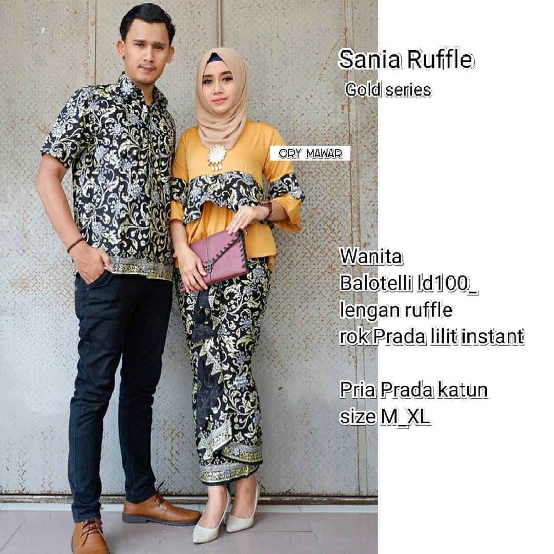 TERMURAH – BATIK COUPLE MODERN SANIA KUNING