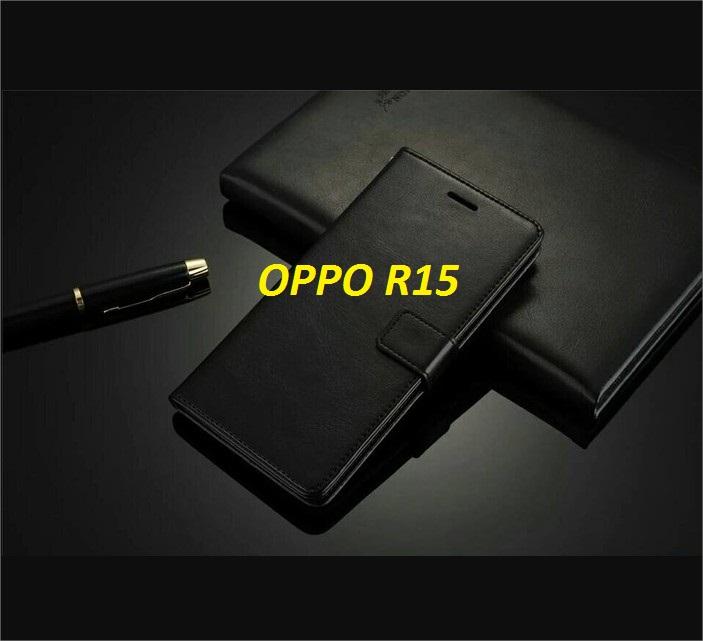 Cover Oppo R15 Case Premium Flip Leather Wallet Backcase Oppo R 15 Terbaru 2018