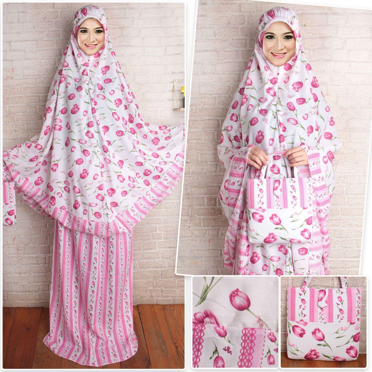 MUKENAH TULIP PERLENGKAPAN SHOLAT/XL/BAHAN ADEM