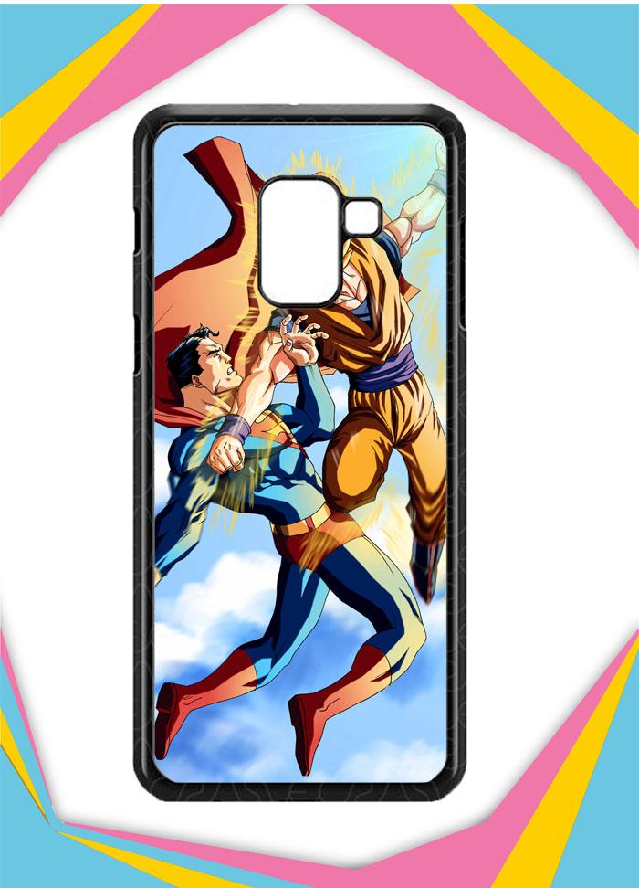 Casing Samsung Galaxy A8 2018 Custom Hardcase GOKU VS SUPERMAN Z4317 Case Cover