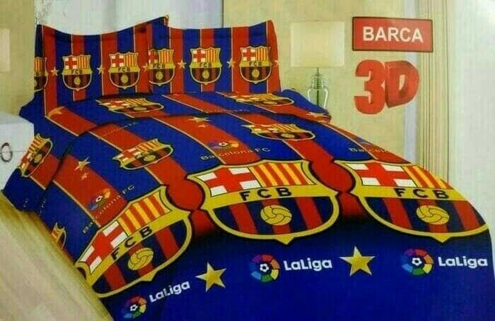 BEDCOVER SET BONITA BARCA No.1 KING 180 BCS BOLA BARCELONA BED COVER Exclusive - TOKO GUDANG KEKINIAN