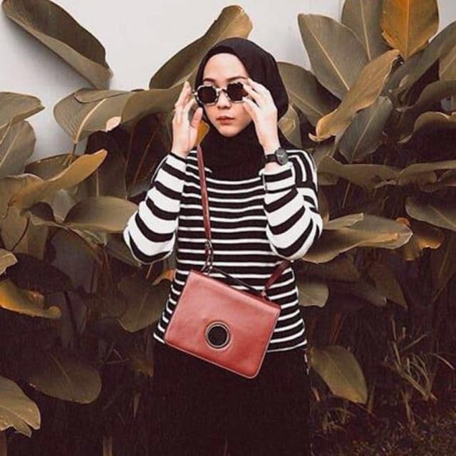 DAMAI FASHION JAKARTA - baju atasan wanita NISSA salur - konveksi baju termurah tanah abang