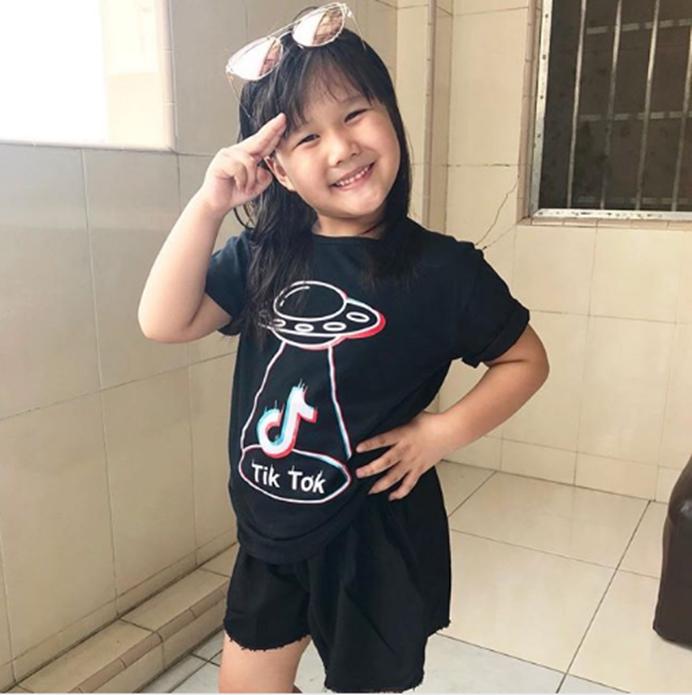 Acc Global / Kaos / Kaos Anak / TIK TOK BAJU KAOS TIKTOK KIDS SIZE M BAJU ANAK HITAM