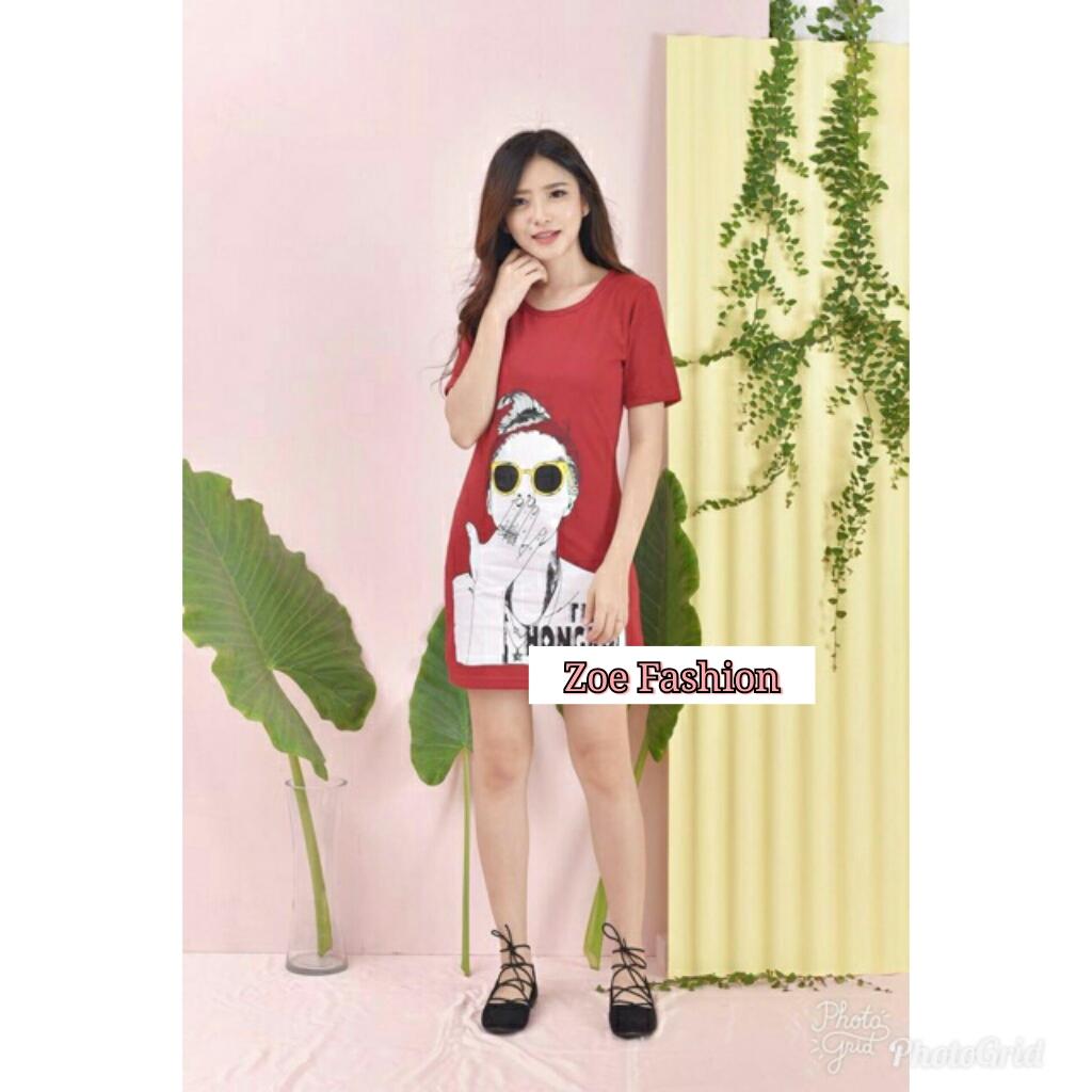 ZOEFASHION HONGKONG DRESS - MAROON NO.17