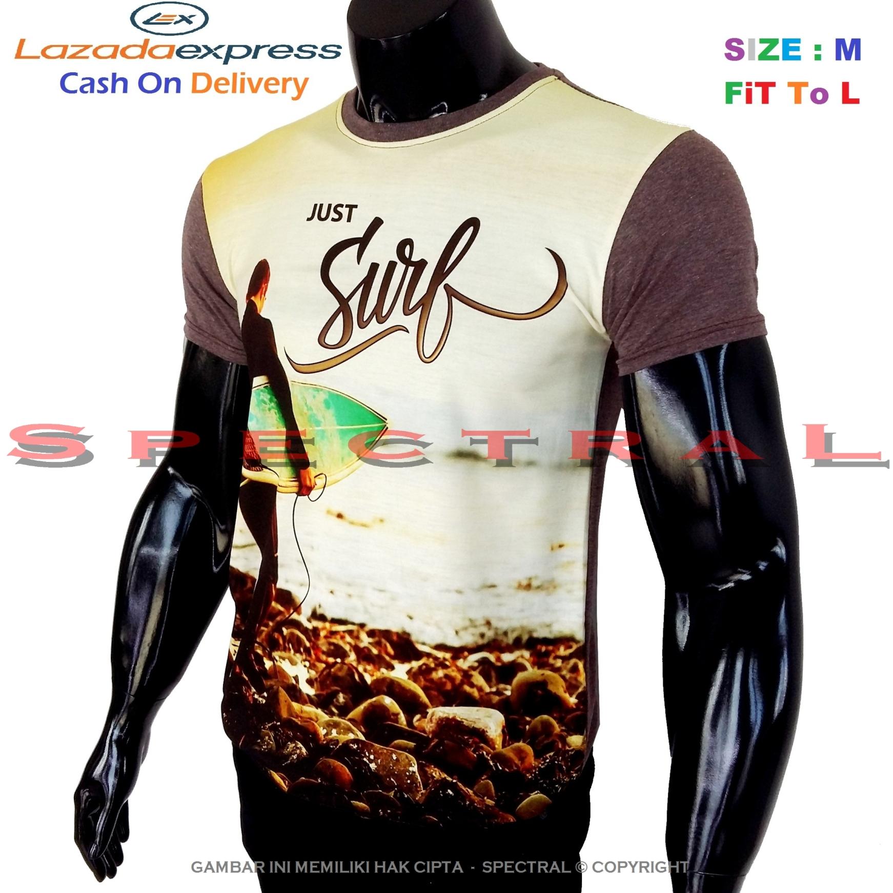 Spectral – 3D SURF Kualitas HD Printing Size M Fit To L Soft Rayon Viscose Kaos Distro Fashion T-Shirt Atasan Baju Pakaian Polos Pria Wanita Cewe Cowo Lengan Murah Bagus Keren Jaman Kekinian Jakarta Bandung Gambar Laut Surfing Selancar Olahraga Renang