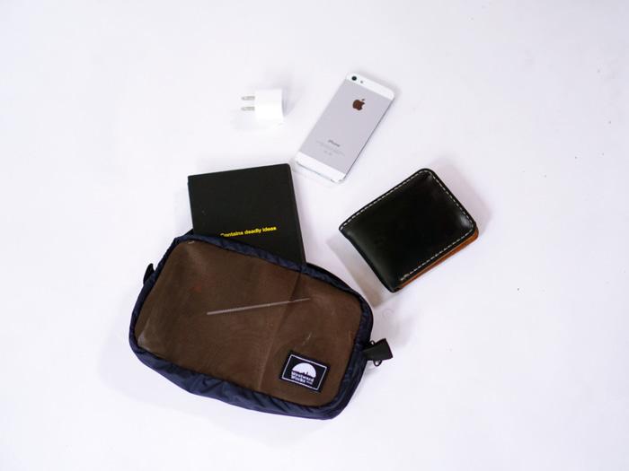 POUCH MESH INDIGO BROWN KEREN BAGUS TEMPAT HP ACCESORIES DOMPET MURAH - rENESx