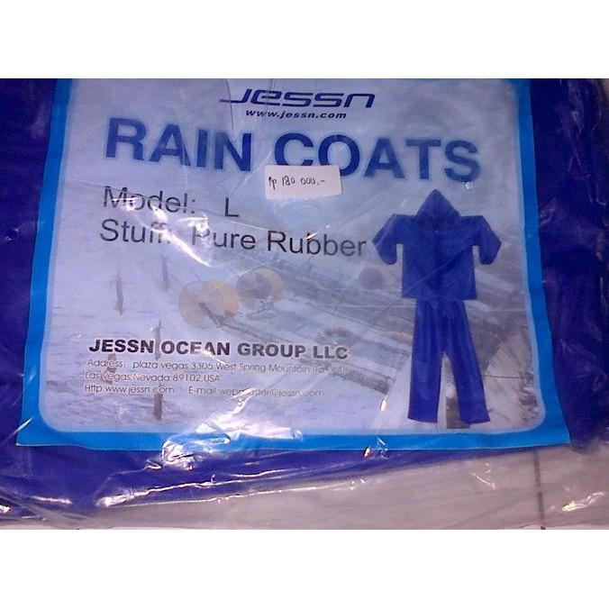 Jas Hujan Karet Tebal Full Rubber Press Jessn - Fdefudf