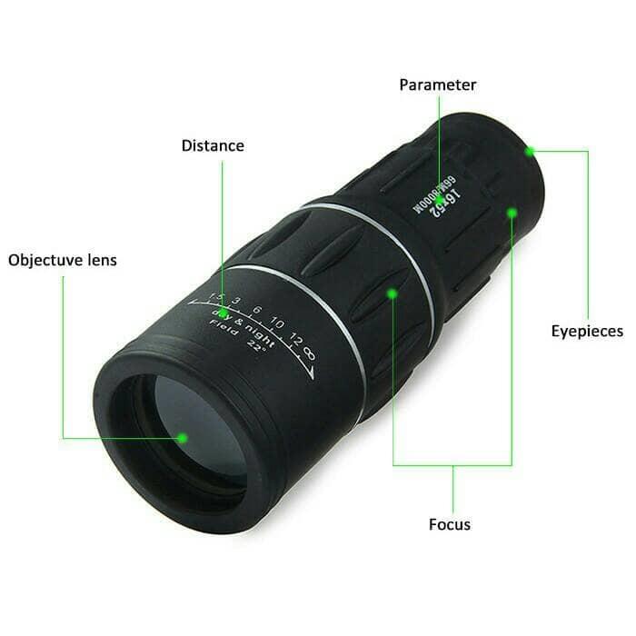 Monocular Teropong Bumi Jarak Jauh merk Comet 16x52 - Tajam Harga Mura