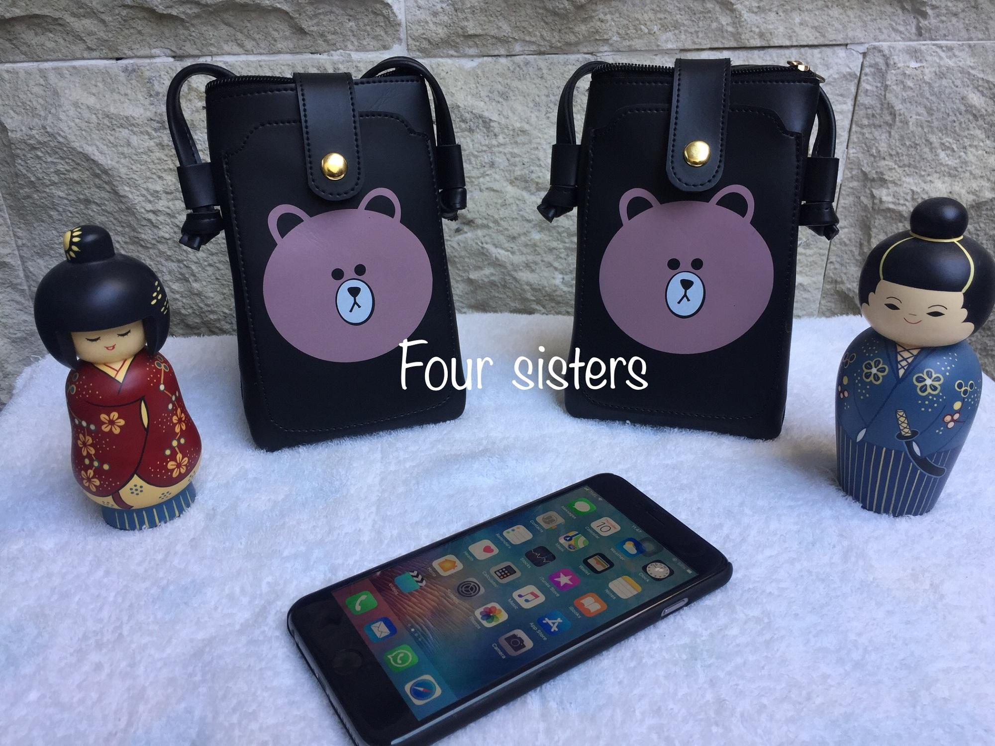 KAWAI - Tas Wanita / Dompet Wanita / Dompet Mini / Dompet Fashion / Tas Selempang / Tas Bahu Wanita / Tas Cewek / Tas Murah / Tas Ransel / Tas Wanita Murah / Tas Cantik / Tas Wanita Branded / Tas Kerja / Tas Kuliah / Sling Hp Line Brown-102