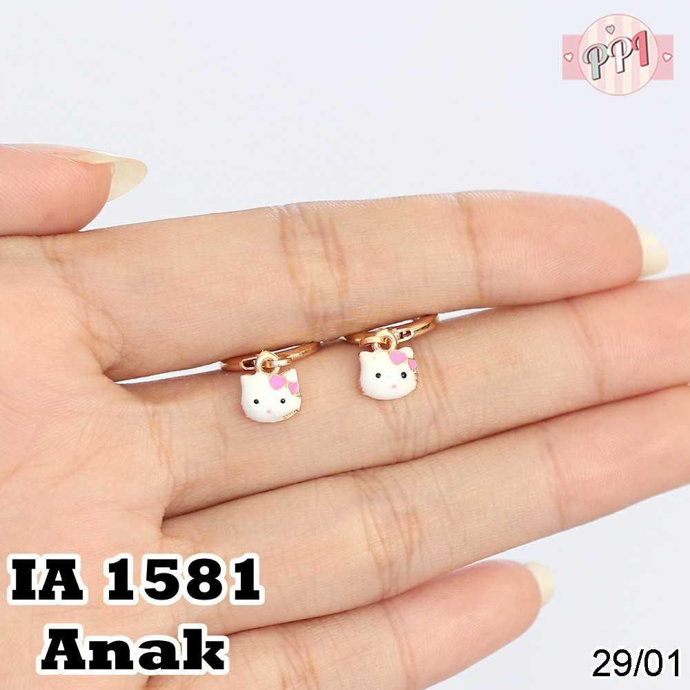 Anting HK Cat Lapis Emas A 1581 Anak