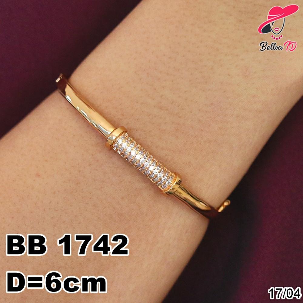 Gelang Bangle Emas Simple Pandora Tabur Permata Terbatas B 1742