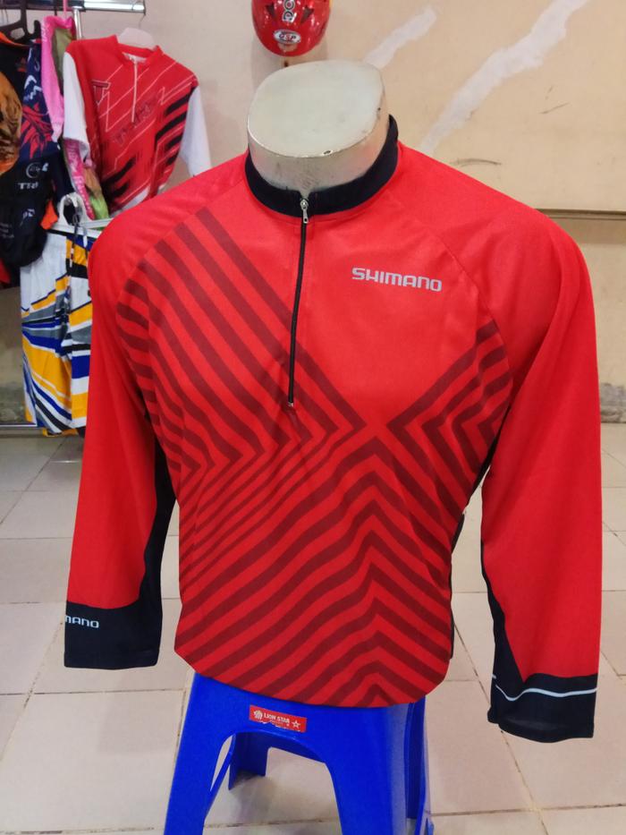 BAJU KAOS SEPEDA MERAH ADA KANTONG - PyfXwc