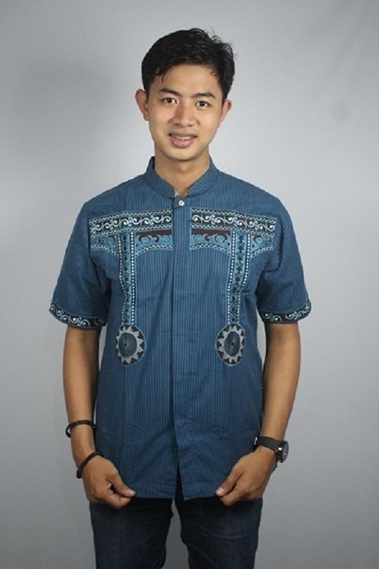 Baju koko pria bordir casual Kode TN42 Biru - Baju koko muslim pria terbaru / Baju koko muslim pria termurah / Baju koko muslim pria berkualitas / Baju koko muslim pria trendy / baju casual / kemeja pria / baju koko lebaran / baju koko keren