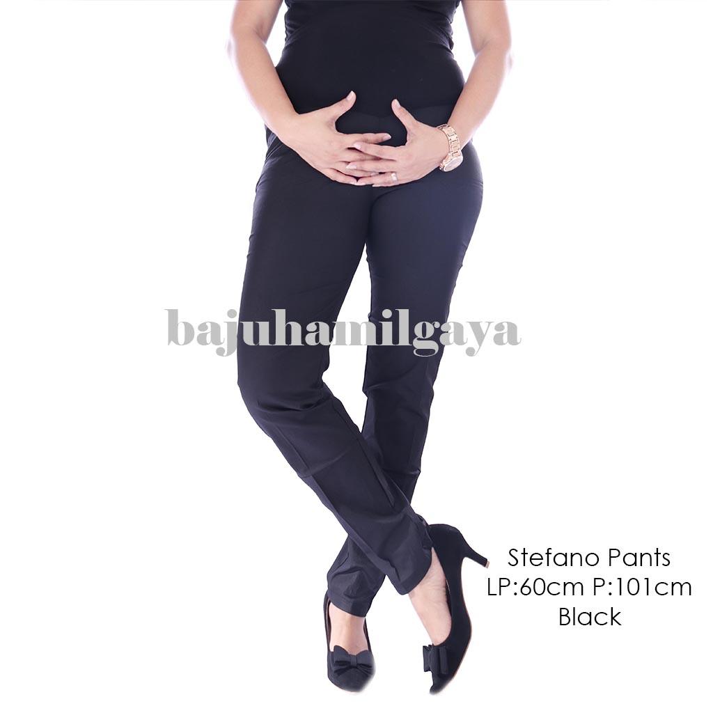 Baju Hamil Gaya Celana Hamil Kerja - STEFANO PANTS BLACK - Celana Hamil / Jeans Hamil / Celana Hamil Jeans / Celana Kerja Hamil / Celana Hamil Murah / Jeans Hamil Murah / Baju Hamil Murah / Baju Hamil Harga Murah / Wanita / Kekinian / Atasan Hamil / Laris