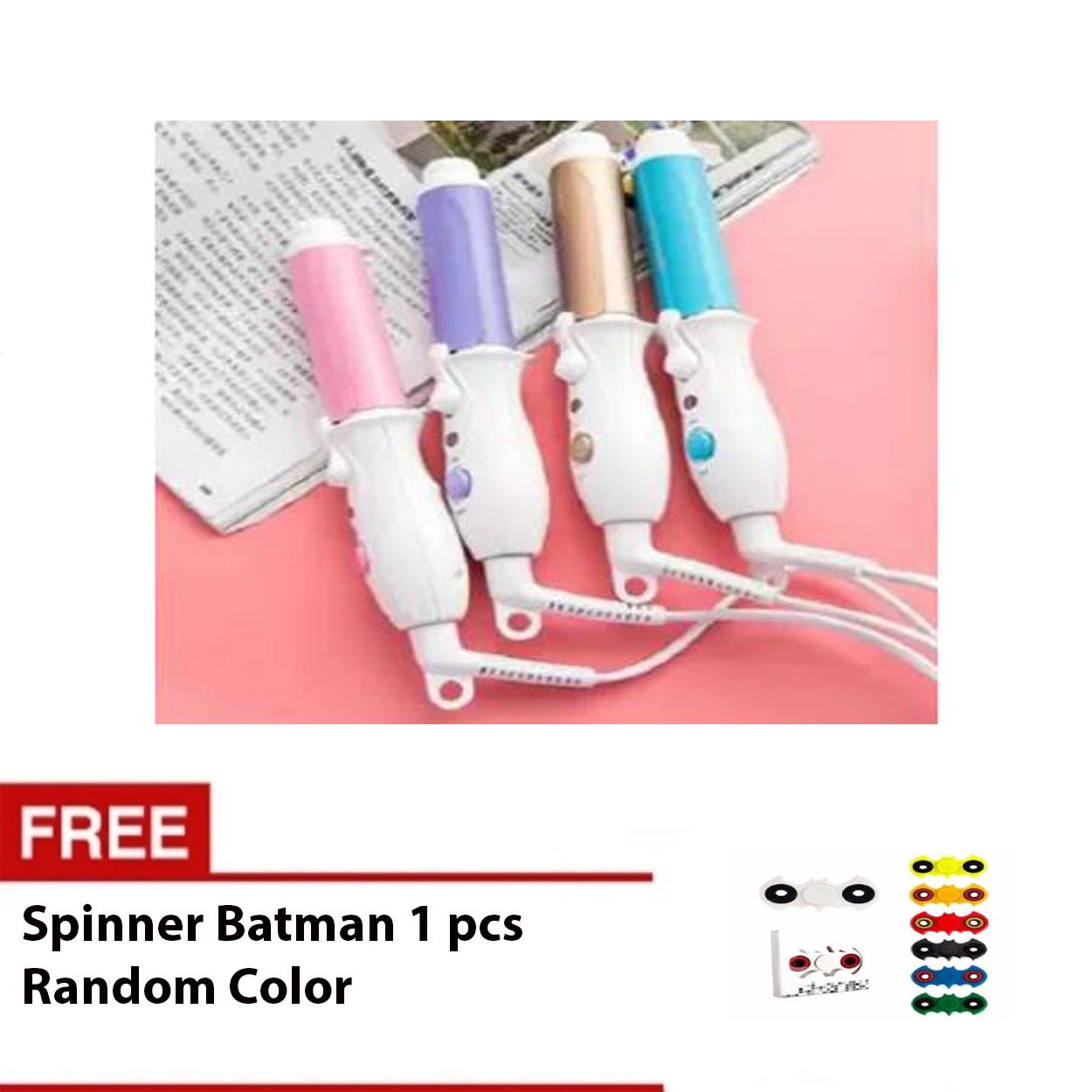 Aiueo Catok Mini Hair Curler Travel Mini Curler Chaozan Model XD-168 Random Color Bundling Spinner Batman 1 Pcs Random Color