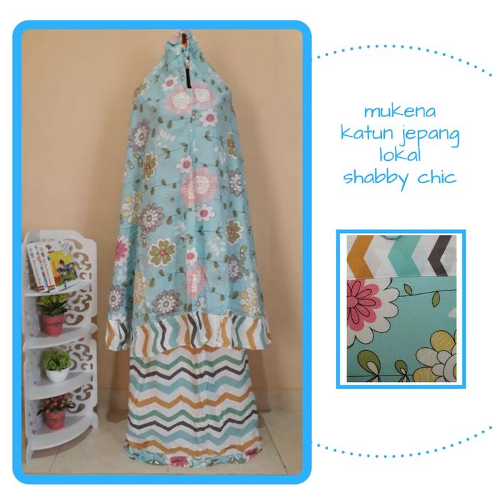 MUKENA KATUN J,.E.P,A,N,G, SHABBY CHIC VINTAGE ELSA BLUE - mukena katun dewasa terbaru / mukena katun anak termurah / mukena katun dewasa berkualitas / mukena katun dewasa bagus / mukena anak / mukena anak bordir / mukena bordir cantik / mukena anak terla