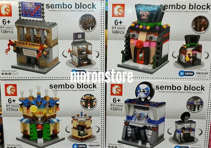 BEST SELLER!!! Lego Compatible Sembo SD 6528 Bursa Saham BMW Cocktail Magic Show LED - f7lYdT