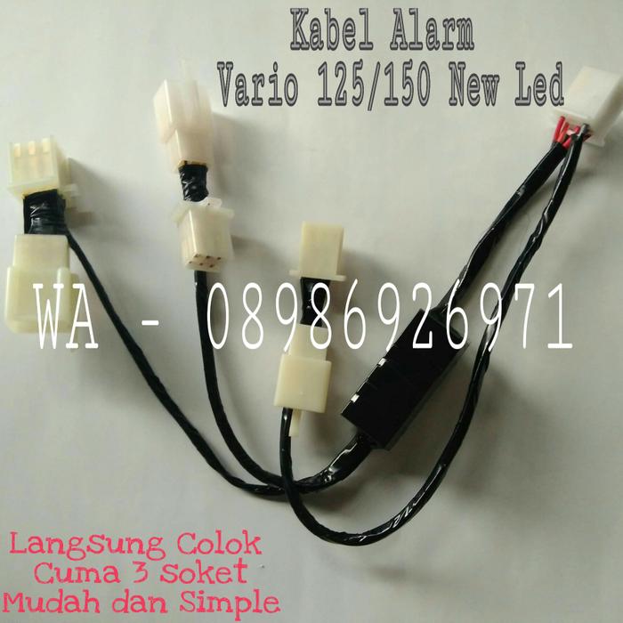 Alarm Full Set Kabel instalasi ke Vario 150 PNP + Jeda injeksi - Z7mgiB