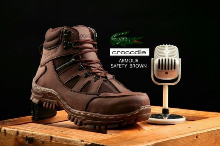 Magnum Crocodile Armour Sepatu Boots Safety Ujung Besi Pria Proyek