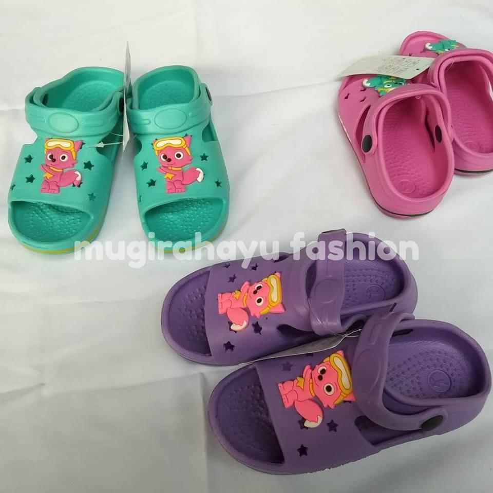 Sandal Baim Anak Perempuan / Sendal Slop Karet 2-4 Tahun