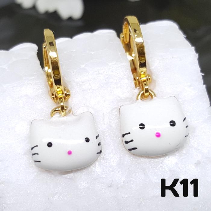 K11 Anting Anak Hello Kitty Xuping - Perhiasan Lapis Emas 18K